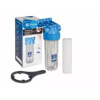 Aquafilter FHPR-B1-AQ (FHPR-HP-WB) Корпус 10" прозрачный на холодную воду с ключом и рамкой (FHPR34-B1-AQ - 3/4")