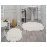 Набор ковриков для ванной кружевной YANA (кремовый) Размер: 60*100 см, 50*70 см Sofi De Marko