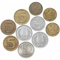 Нумизматика: Польша набор из 10 монет 1973-1987