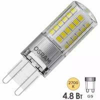 Светодиодная лампа Ledvance-osram OSRAM new LEDPPIN 50 4,8W/827 G9 230V 600Lm d18x59