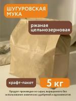 Мука ржаная цельнозерновая Шугуровская 5 кг, крафт-пакет
