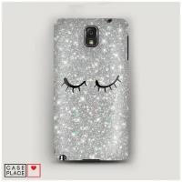 Чехол Пластиковый Samsung Galaxy Note 3 Silver sparkle eyes