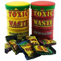 TOXIC WASTE Набор из кислых конфет 2 цвета, желтый и красный