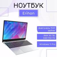 15.6" Ноутбук игровой Erihon, Intel Celeron N95 (1100 МГц), RAM 16 ГБ, SSD 512 ГБ, Intel HD Graphics 630, Windows 11 Pro