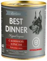 Влажный корм для собак Best Dinner Exclusive Hypoallergenic С кониной и рисом, 340 г