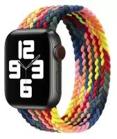 Монобраслет нейлоновый тканевый ремешок для умных часов Apple Watch Series 1-8 и Ultra - 42/44/45/49 мм (эпл вотч) размер M, multi color