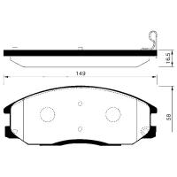 [581012Aa26] колодки дисковые п. для h1/starex 2.5tci/2.5crdi 03-07 Sangsin SP1157