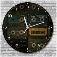 Настенные часы УФ музыка (music, rap, hip hop, sound, руки вверх, hands up, style, graffiti, life) - 2082