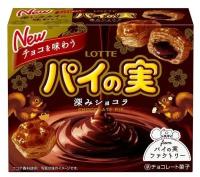 Печенье бисквитное Pie No Mi cо вкусом тёмного шоколада, Lotte, 69гр