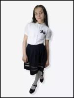 Блузка для девочки в школу из хлопка (128-152) Deniz