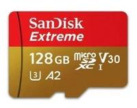 Карта памяти SanDisk Extreme 128GB micro SDXC UHS-I U3 A2 V30 4KUHD + MicroSD/SDHC/SDXC