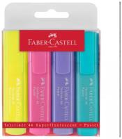 Набор текстовыделителей Faber-Castell "46 Superfluorescent+Pastel" 2 флуоресц.цв.+2 пастел.цв., 1-5м, 1 шт