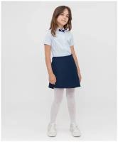 Школьная юбка-шорты Button Blue, размер 164, синий