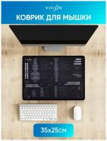 Коврик для мышки MP16 350x250х3 мм Раскладка для Windows