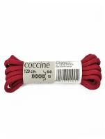 Шнурки хлопковые круглые тонкие Coccine, красный, 3 мм, 120 см