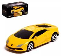 Машина металлическая LAMBORGHINI HURACAN LP610-4, 1:64, цвет жёлтый