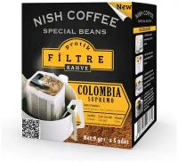 Кофе в дрип-пакетах NISH COFFEE Colombia 45гр