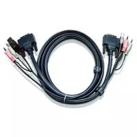 KVM кабель ATEN 2L-7D03U / 2L-7D03U, KVM кабель с интерфейсами USB, DVI-D Single Link (3м) ATEN 2L-7D03U