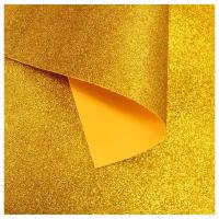 Фоамиран с блёстками 40х60 1.8мм 10 листов Золотой