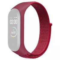 Aксессуар Ремешок DF для Xiaomi Mi Band 3 / 4 / 5 Red xiNylonband-01