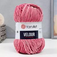 Пряжа YarnArt "Velour" 100% микрополиэстер 170 м|100г, 868 темно-роза - 1 шт