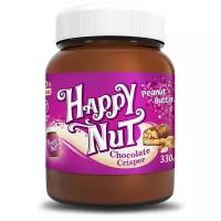 Арахисовая паста шоколадная хрустящая Happy Nut