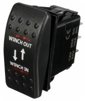 Кнопка управления лебедкой WINCH IN-OUT RED (On-Off-ON) стрелки