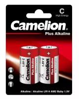 Элемент питания LR14(C) Plus Alkaline BL-2 (LR14-BP2, батарейка,1.5В) Camelion