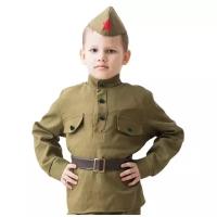 Костюм военного, гимнастерка, ремень, пилотка 3-5 лет рост 104-116 2086315