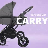 Коляска универсальная 2в1 Indigo CARRY прогулочная для новорожденных, серый