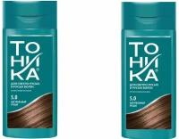Тоника Оттеночный бальзам для волос, Тон 5.0 Натуральный русый, 150 мл, 2 шт