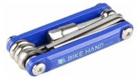 Мультитул Bikehand YC-262, шестигранники 2/2.5/3/4/5/6/8мм, плоская/крестовая отвертки, синий