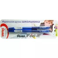 Ручка шариковая неавтомат. Pentel Feel it! 0,5мм син 2шт/уп XBX485-CC