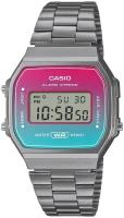 Наручные часы CASIO Vintage A-168WERB-2A, серебряный, фуксия