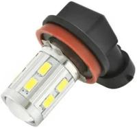 Лампа светодиодная H11 12V 12SMD диодов 1-конт. с цоколем с линзой белая SKYWAY (SH11-12SMD-5630)