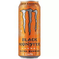 Напиток энергетический BLACK MONSTER Energy Ultra Sunrise сильногазированный, 0.449л