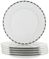 Набор тарелок мелких Thun "Платиновые пластинки" (Опал) 25 см, 6 шт
