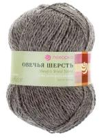 Пряжа Пехорка Овечья шерсть натуральный/серый (371), 100%шерсть, 200м, 100г, 3шт