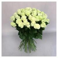 Букет живых цветов из 51 розы - мондиаль 55см