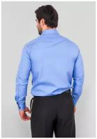 Рубашка мужская длинный рукав BERTHIER L/PD111004/ Fit-R(0-2), Полуприталенный силуэт / Regular fit, цвет Голубой, рост 174-184, размер ворота 39