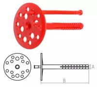 Дюбель для теплоизоляции 10х120 мм с пласт. гвоздем (100 шт в коробе) STARFIX (SMW1-28985-100)