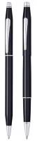 Cross AT0088-111 Набор: ручка шариковая + ручка-роллер cross classic century, black lacquer ct