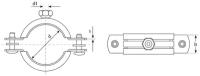 ЗУБР 1/4″ трубный хомут с гайкой, цинк, 1 шт (37850-10-14-1)