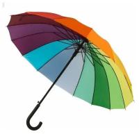 Зонт-трость автоматический Angel,91см,Зонт радуга,мужской, женский, семейный, защитой от ветра, светоотражающей, зонтик гриб