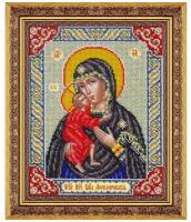 Набор для вышивания бисером паутинка арт. Б-1046 Пр. Богородица Феодоровская 20х25 см