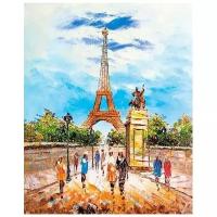Алмазная мозаика Прогулка по Парижу 40x50 см