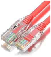 Патч-корд UTP cat.5e 1 Гбит/с RJ45 LAN CCA компьютерный кабель для интернета (GCR-LSZH53) красный 1.0м