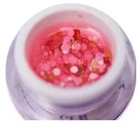 BD153 BUBBLE GEL Pinky гель для дизайна c крупным глиттером 5 гр (розовый)