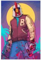 Картина по номерам на холсте Hotline Miami - 1 40X60