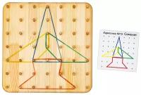 Развивающее пособие из дерева Геоборд